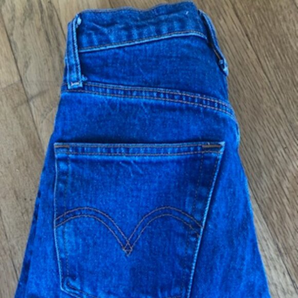 Levi's Ribcage Straight Jeans - Georgie Wash - Size 24 - Picture 3 of 4